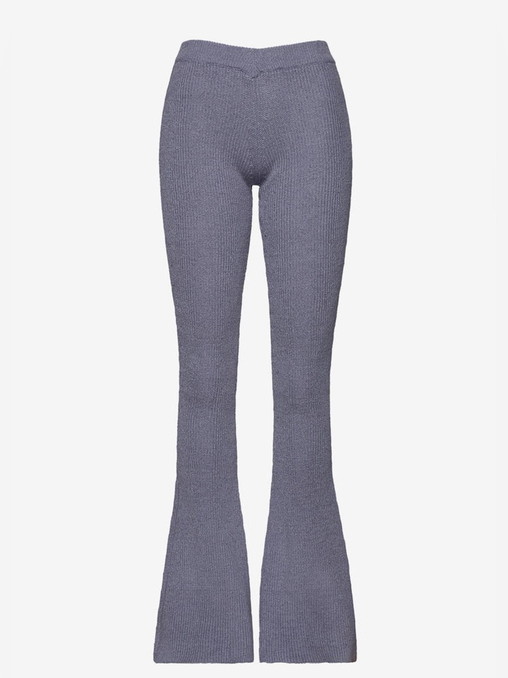 SER.O.YA London Knit Flare Pants Gray Ribbed Bell Bottoms NWT XS - Picture 2 of 6